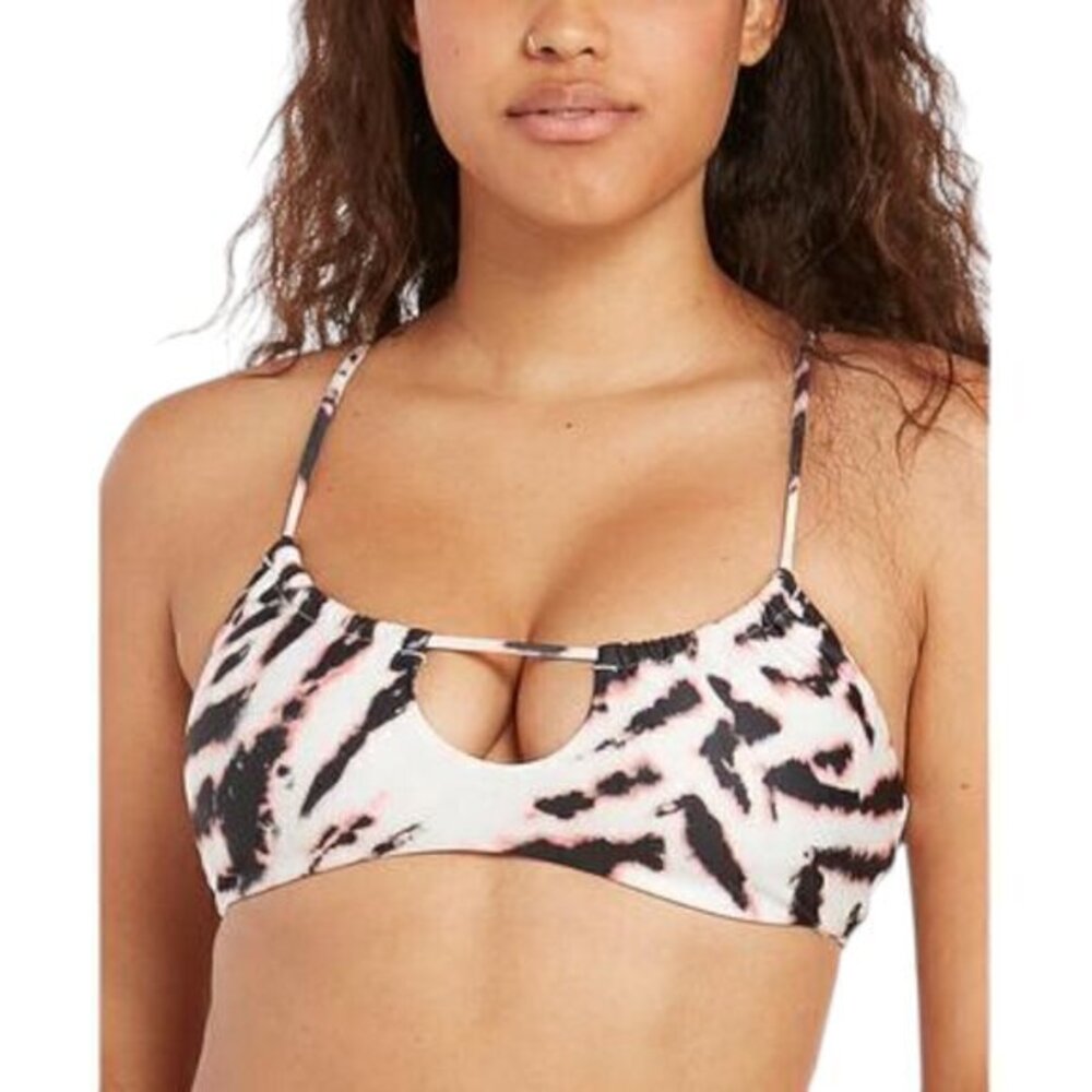 Volcom Juniors' Tie of the Tiger Drawstring Swim Top-XS